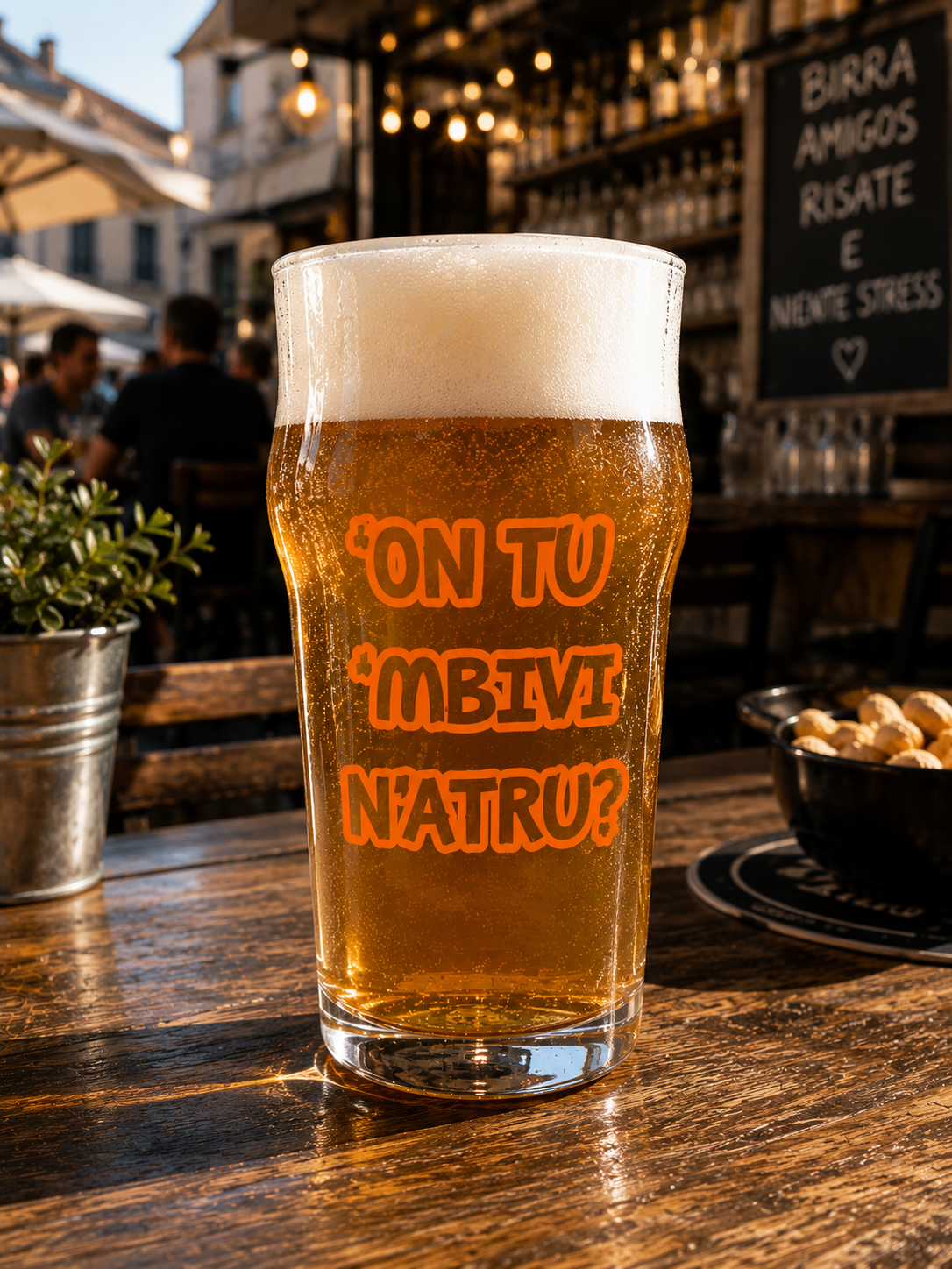 Bicchiere Birra 0.4 "'On tu mbivi n'atru?"